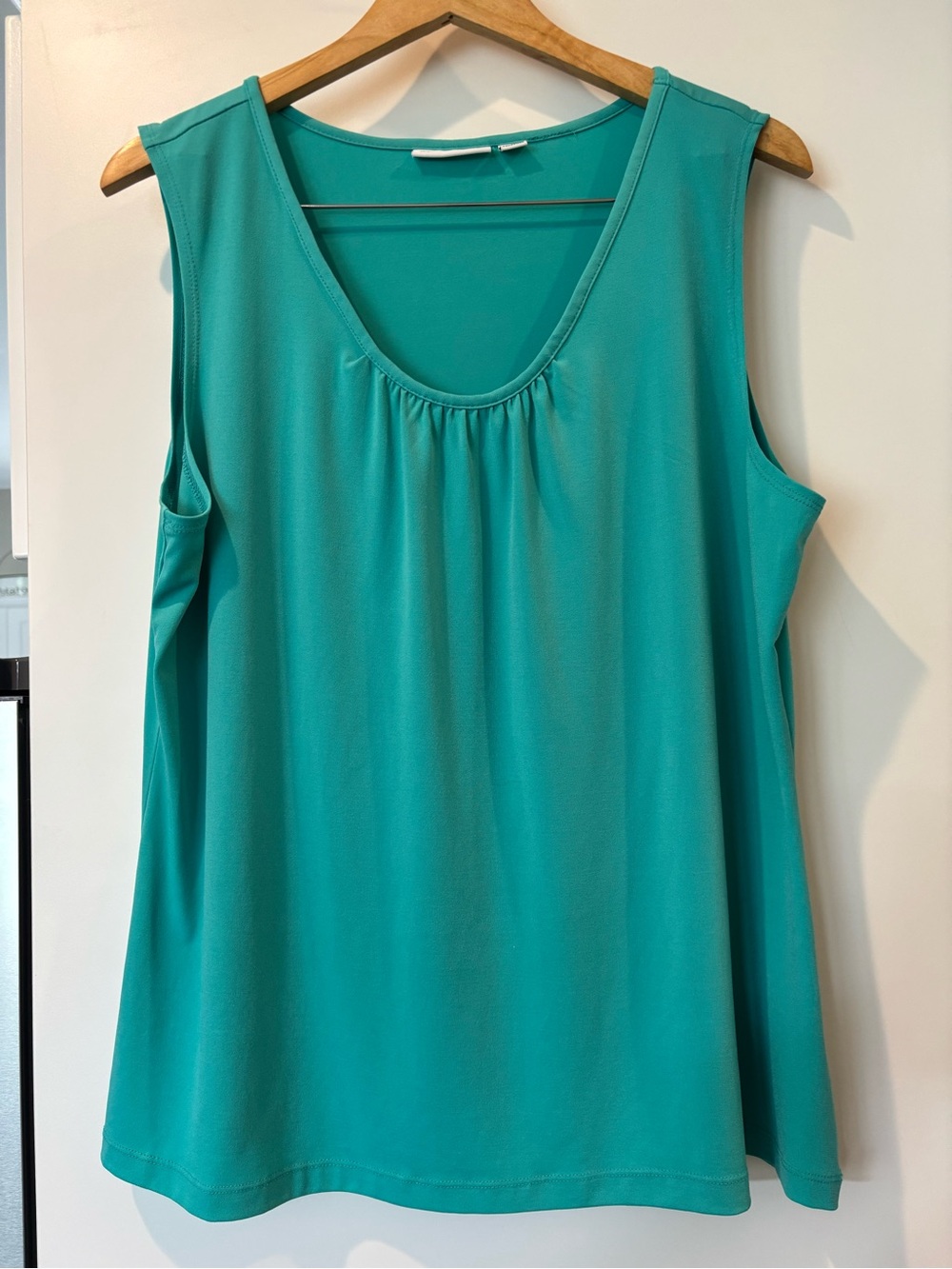 Susan Graver teal tank top size L new without tags!